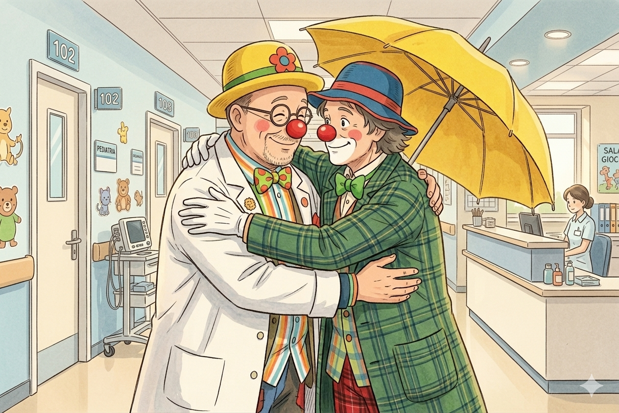 Volontari di Gente Allegra Clown ODV in azione, tra sorrisi e nasi rossi
